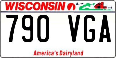 WI license plate 790VGA