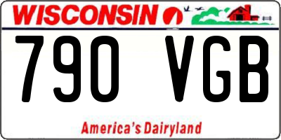WI license plate 790VGB