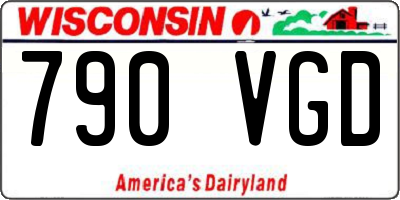 WI license plate 790VGD