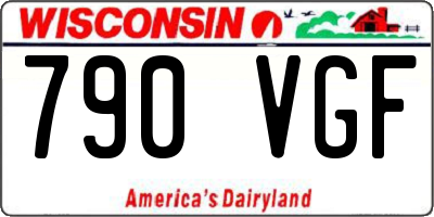 WI license plate 790VGF