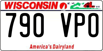 WI license plate 790VPO
