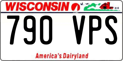 WI license plate 790VPS