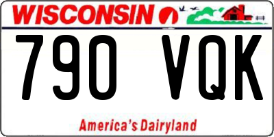 WI license plate 790VQK