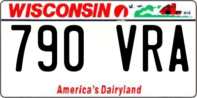 WI license plate 790VRA