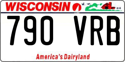 WI license plate 790VRB
