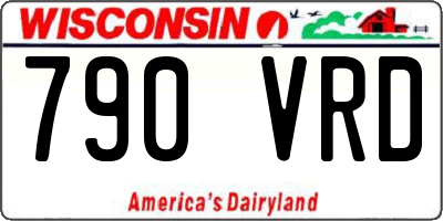 WI license plate 790VRD