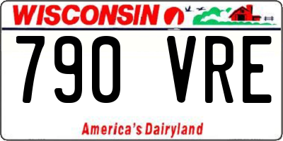 WI license plate 790VRE