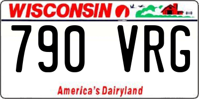WI license plate 790VRG