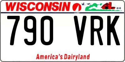 WI license plate 790VRK