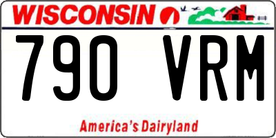 WI license plate 790VRM