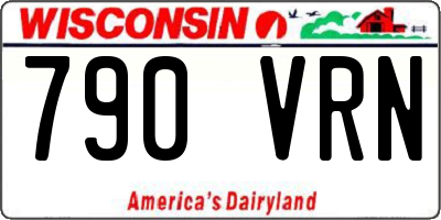 WI license plate 790VRN