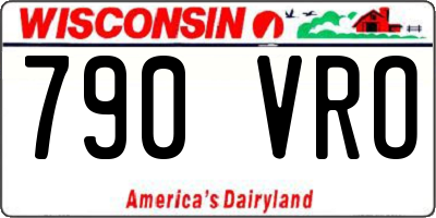 WI license plate 790VRO