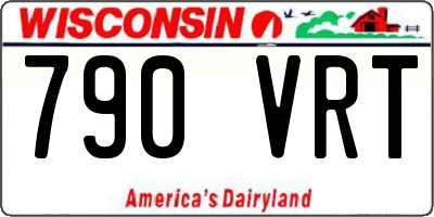 WI license plate 790VRT