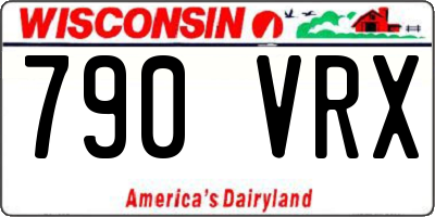 WI license plate 790VRX