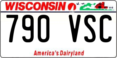 WI license plate 790VSC