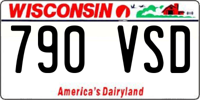 WI license plate 790VSD