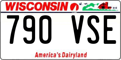 WI license plate 790VSE