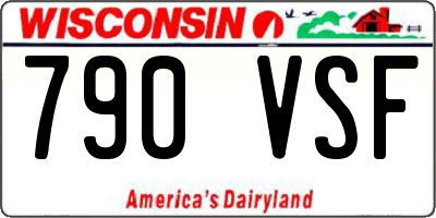 WI license plate 790VSF