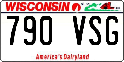 WI license plate 790VSG