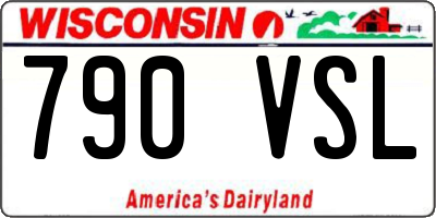 WI license plate 790VSL