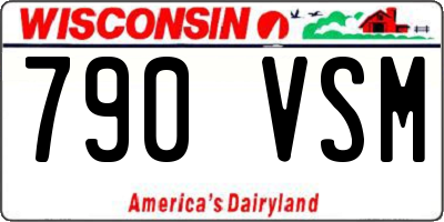 WI license plate 790VSM