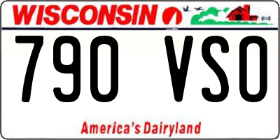 WI license plate 790VSO