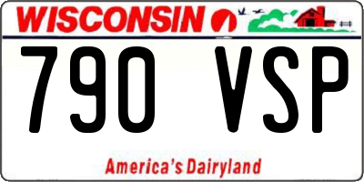 WI license plate 790VSP