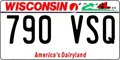 WI license plate 790VSQ