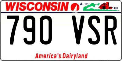 WI license plate 790VSR