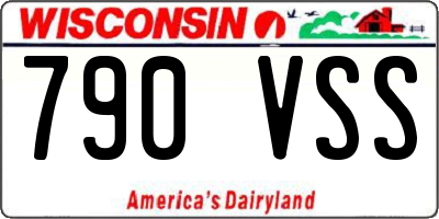 WI license plate 790VSS