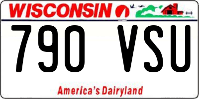 WI license plate 790VSU