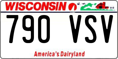 WI license plate 790VSV