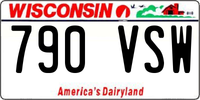 WI license plate 790VSW
