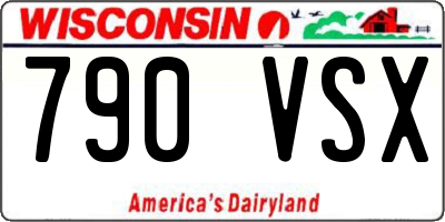 WI license plate 790VSX