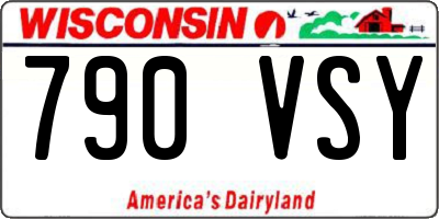 WI license plate 790VSY
