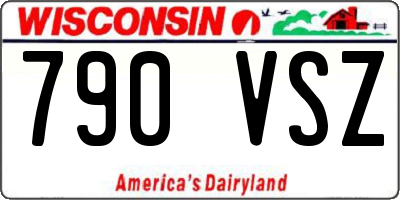 WI license plate 790VSZ