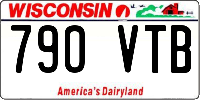 WI license plate 790VTB
