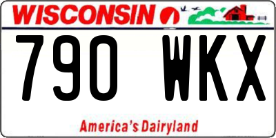 WI license plate 790WKX