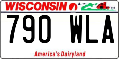 WI license plate 790WLA