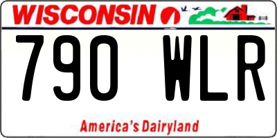 WI license plate 790WLR