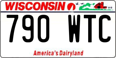WI license plate 790WTC