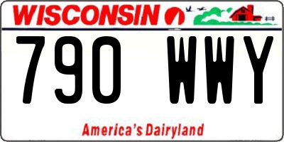 WI license plate 790WWY