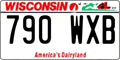WI license plate 790WXB