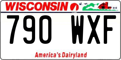 WI license plate 790WXF