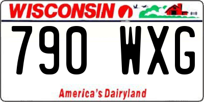 WI license plate 790WXG
