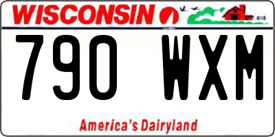 WI license plate 790WXM