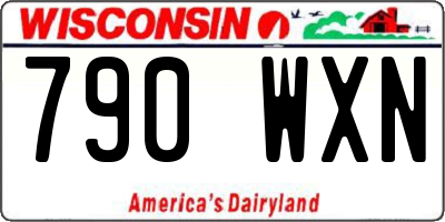 WI license plate 790WXN