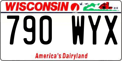 WI license plate 790WYX