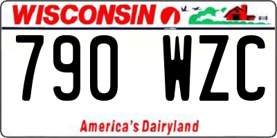 WI license plate 790WZC