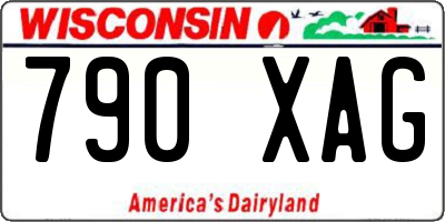 WI license plate 790XAG